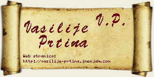 Vasilije Prtina vizit kartica